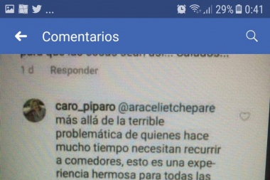 Para Carolina Píparo, ir a un comedor social es "como ir a un restaurante"