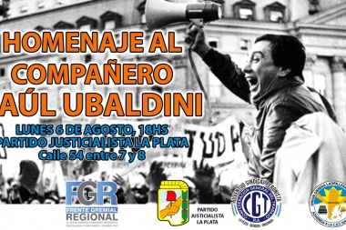 El PJ La Plata convocó a un acto de homenaje a Saúl Ubaldini