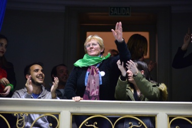 "Todos los días aprendemos de Rosa", dijo Saintout durante el homenaje de Diputados a la mamá de Miguel Bru