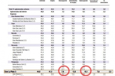 Estable es la malaria que hay: en La Plata y la región creció el desempleo