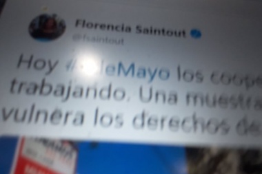 Saintout y Garro siguen su guerra en las redes: ahora ella lo acusó de hacer trabajar a cooperativistas el 1° de mayo