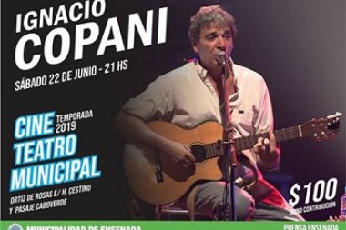 Ensenada se prepara para recibir a Ignacio Copani, en el Teatro Municipal y a $100 la entrada