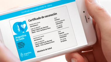 Para viajar al exterior: ya se puede descargar la credencial de digital de vacunación contra el Covid