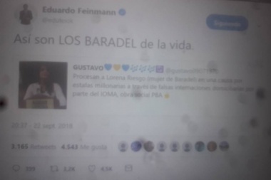 Feinmann se comería un juicio por difundir una noticia falsa sobre una concejala platense