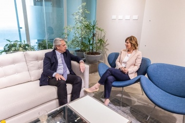 Generar empleo, eje de la charla que Saintout tuvo con Alberto Fernández