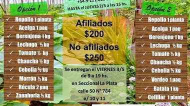 La Bancaria entrega a sus afiliados bolsones de verdura a precios que no pasan por el intermediario