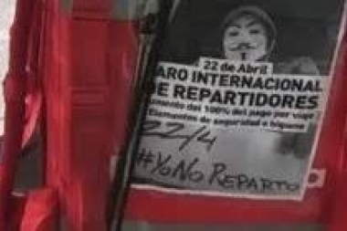 Los deliverys van al paro bajo el lema "#22ANoReparto" por un aumento del 100% en el pago que reciben por cada viaje