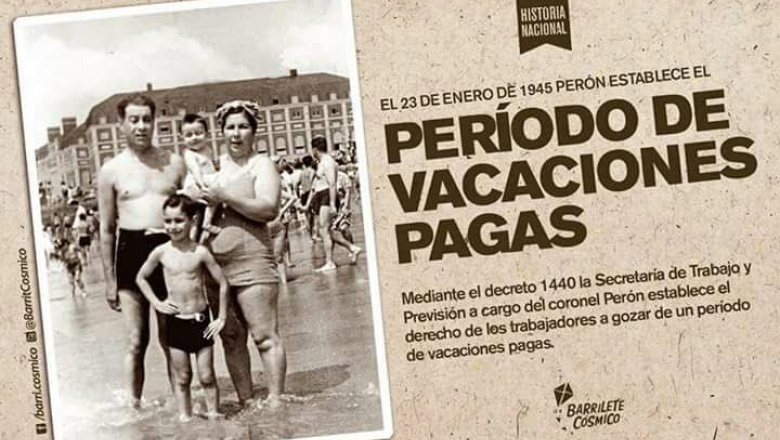 Se cumplieron 75 años del decreto de las vacaciones pagas