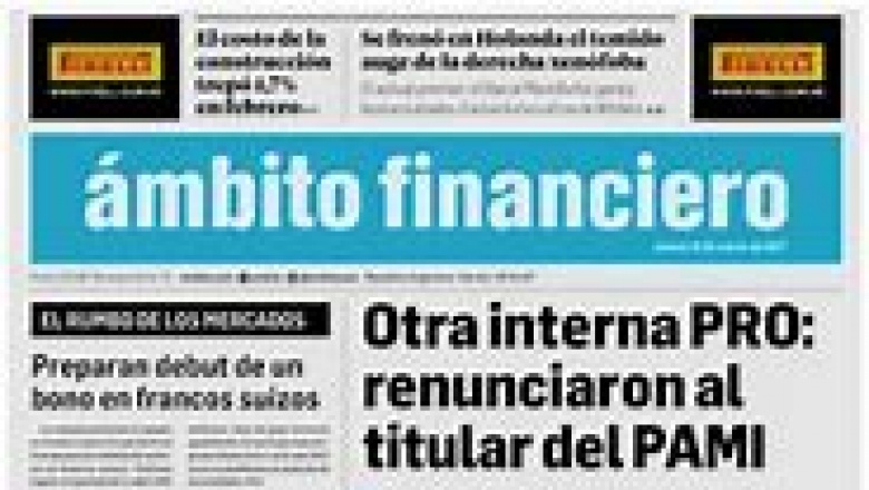 Otro diario papel a la lona: el histórico Ämbito Financiero solo se podrá leer por internet