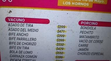 Asado a $399, pollo a $120 y pan a $65: este sábado en 150 y 57