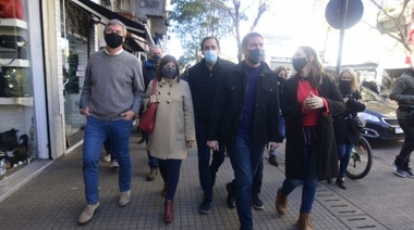 Santilli, Pato Bullrich y Garro, de recorrida por Calle 12 y Hernández
