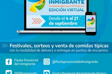 Suspendida la presencial, Berisso hará su Fiesta del Inmigrante de manera virtual