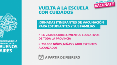 Habrá tercera dosis libre para docentes y auxiliares a partir de febrero