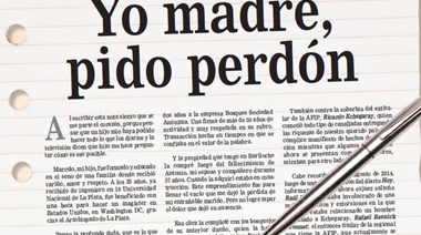 "Yo, madre, pido perdón", la carta abierta de Nené Balcedo en la que pone en duda las imputaciones contra su hijo
