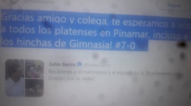 El intendente de Pinamar hizo una broma discriminatoria a los hinchas de Gimnasia y se comería una denuncia