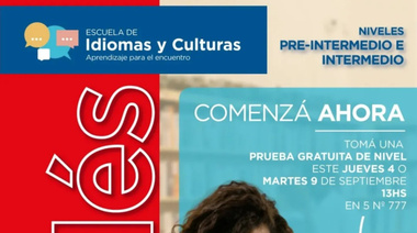 La Escuela de Idiomas y Culturas de la UCALP anuncia cursos de inglés