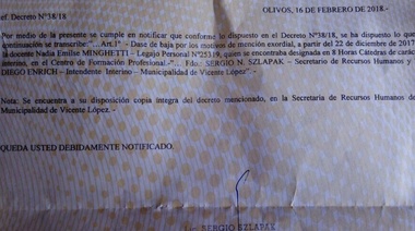 Echaron a la maestra que le mandó una durísima carta a Vidal