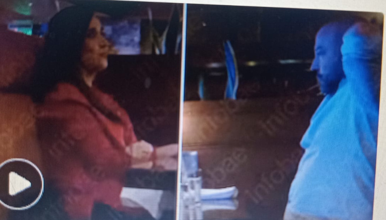 ¿Cena romántica?: difunden un video de Villarruel y Spagnuolo en un restorán de Pilar