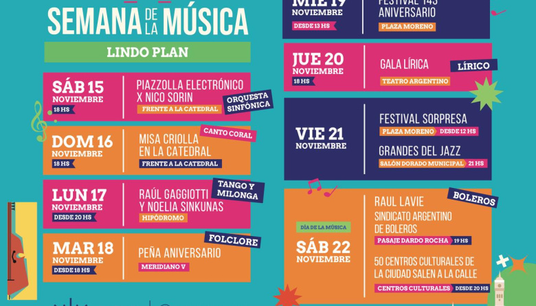 La Plata cumple años: ocho días de música para todos y todas