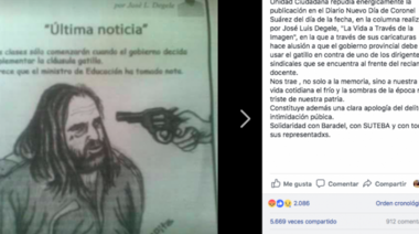 Llueven repudios por infortunado "chiste" sobre Baradel y la cláusula gatillo
