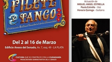"Filete y Tango": Miguel Angel Estrella en el Senado bonaerense