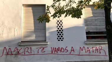 Morón: pintadas con amenaza de muerte al presidente Macri