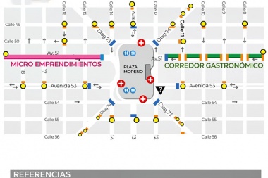 Así van a ser los cortes de calle en la zona de Plaza Moreno y el eje fundacional durante el feriado del lunes