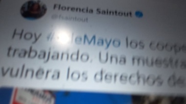 Saintout y Garro siguen su guerra en las redes: ahora ella lo acusó de hacer trabajar a cooperativistas el 1° de mayo