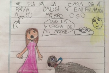 "Oso, la concha de tu madre": el dibujo de una nena de 6 años que se hizo viral