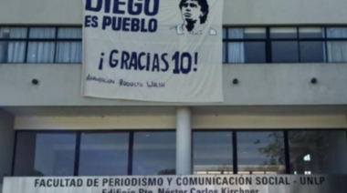 Llevará el nombre de Diego Maradona el auditórium de la Facultad de Periodismo de UNLP e impulsan darle un título de doctor honoris causa