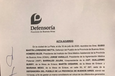 Más cerca del acuerdo, IOMA y los  médicos retrotraen el conflicto