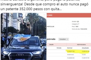 Caceroleaba "contra la corrupción": saltó que la Dama del Audi debe $350 lucas de patente