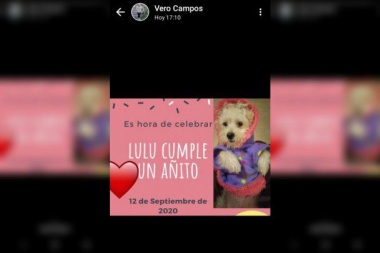 Funcionaria cordobesa hizo una fiesta para 10 personas porque su perrita Lulú cumplía un añito