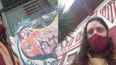 Jesús el de Lanús salió a la calle otra vez para darse la segunda dosis, multiplicó las selfies y se declaró hincha de Los Andes