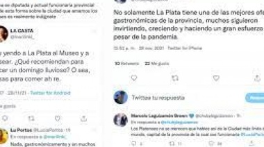 Funcionaria de Axel y el Chubito Leguizamón: duro cruce por un twitter que define a La Plata como "una ciudad sin alma"