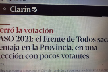 Clarín admite que el Frente de Todos gana en la Provincia