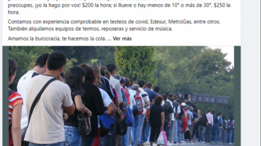 Industria del rebusque: cobran $200 para guardar lugares en la cola de los que van a hisoparse