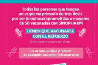 Fuera Bicho: libre, sin turno y para mayores de 18 está disponible la cuarta dosis