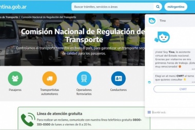 Transporte Público: la CNRT lanzó la aplicación TINA con la que te podés comunicar a toda hora