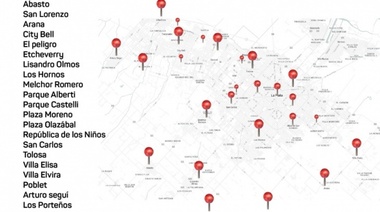 Difunden la ubicación de los 21 sensores para advertir el riesgo de inundaciones en La Plata