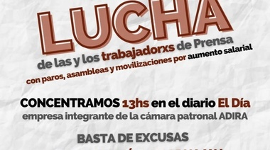 Sueldos de Prensa: convocan a una nueva jornada de protesta en todo el país