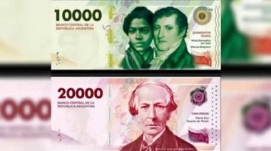 Belgrano, María Remedios del Valle y Alberdi: asoman los billetes de 10 y 20 lucas