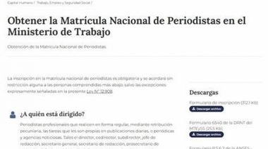 ¿Apriete?: el gobierno impulsa la obligatoria matriculación de periodistas