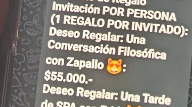 Más busca no se consigue: invita a su casamiento pero pide un regalo mínimo de $55 mil en efectivo