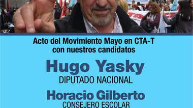Con Yasky, Gilberto y Baradel: el Movimiento Mayo presenta su propuesta en La Plata