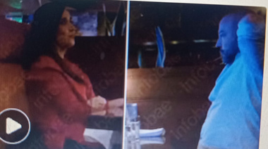 ¿Cena romántica?: difunden un video de Villarruel y Spagnuolo en un restorán de Pilar
