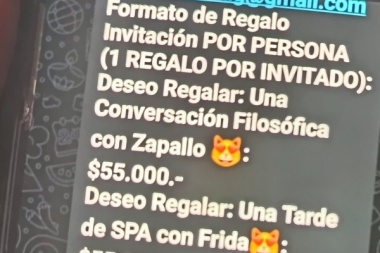 Más busca no se consigue: invita a su casamiento pero pide un regalo mínimo de $55 mil en efectivo