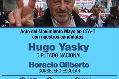 Con Yasky, Gilberto y Baradel: el Movimiento Mayo presenta su propuesta en La Plata
