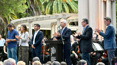 Kicillof y Alak pusieron en marcha la restauración integral del histórico Teatro del Lago