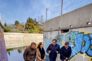 Garro recorrió con Macri y Vidal una de las obras "no se inunda mas"